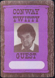 ##MUSICBP0504 - Rare Conway Twitty OTTO Cloth Backstage Pass