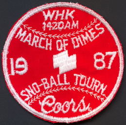 #SP073 - Large Coors Beer 1987 March of Dimes Sno-Ball Tournament Cloth Patch