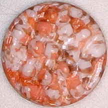 #BEADS0654 - 9mm Coral Matrix Glass Cabochon - As low as 10¢ each