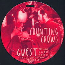 ##MUSICBP0156 - Counting Crows Hard Laminate Groupie Pass for the Outlaw Roadshow Tour - Groupie Pass