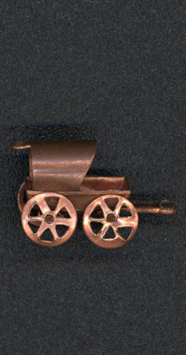 #BEADSC0271 - Solid Copper Covered Wagon  Charm