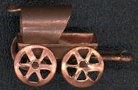 #BEADSC0271 - Solid Copper Covered Wagon  Charm