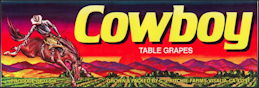 #ZLSG079 - Cowboy Table Grapes Crate Label