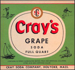#ZLS208 - Cray's Grape Soda Bottle Label