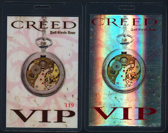 ##MUSICBP0500 - Creed OTTO Laminated VIP Backstage Pass from the Full Circle Tour