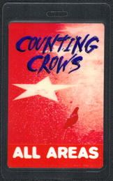 ##MUSICBP0443 - 1996 Counting Crows Laminated Backstage Pass from The Recovering Satellites Tour