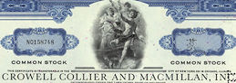 #ZZStock054 - Crowell Collier and Macmillan, Inc. Stock Certificate