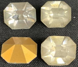 #BEADS1062 - Group of 3 Faceted and Foiled 12mm Crystal Rhinestones