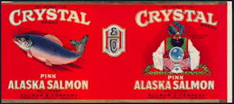 #ZLCA276 - Scarce Crystal Alaska Salmon Can Label - Fortune Teller
