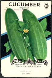 #CE056 - Palomar Cucumber Lone Star 10¢ Seed Pack - As Low As 50¢