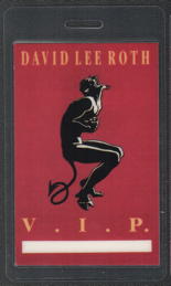 ##MUSICBP0459  - 1991 David Lee Roth (Van Halen) VIP Laminated Backstage Pass from the A Little Ain't Enough Tour