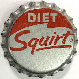 #BF281 - Group of 10 Cork Lined Early Diet Squirt Soda Bottle Caps