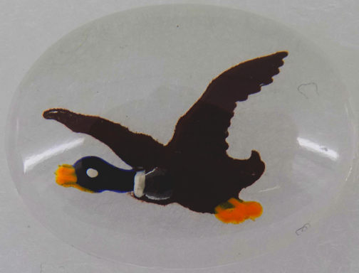 #BEADS0580 - Flying Duck Glass Intaglio
