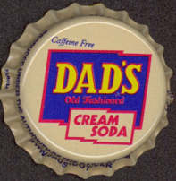 #BC104- Group of 10 Dad's Cream Soda Plastic Lined Soda Caps