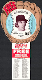 #BA142 - 1977 Pepsi Glove Disc Carton Insert Featuring Should Have Been Hall of Famer Dave Kingman
