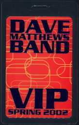 ##MUSICBP0497 - Uncommon OTTO  Laminated VIP Backstage Pass from the 2002 Dave Matthews Band Spring Tour