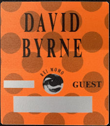 ##MUSICBP2214 - Set of 12 David Byrne (Talking Heads) Cloth OTTO Backstage VIP Pass from the 1989 Rei Momo Tour