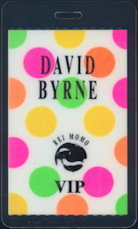 ##MUSICBP0375 - David Byrne (Talking Heads) Laminated OTTO Backstage VIP Pass from the 1989 Rei Momo Tour