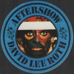##MUSICBP0200  - Round 1986 David Lee Roth Eat 'Em and Smile Tour OTTO Backstage Pass
