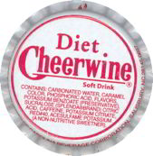 #BF048 - Group of 10 Diet Cheerwine Plastic Lined Soda Caps