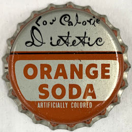 #BF292 - Group of 10 Cork Lined Low Calorie Dietetic Orange Soda Caps