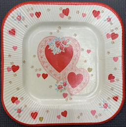 #HH105 - Dinner Size Valentines Day Paper Plate