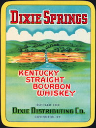 #ZLW009 - Dixie Springs Kentucky Bourbon Label