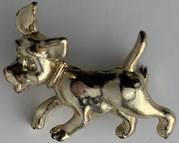#BEADS0871 - Bright and Shiny Metal Dog Pin