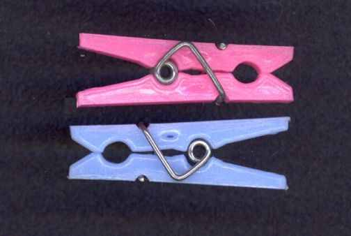 #TY552 - Hard Plastic Spring Loaded Doll Clothespin (still work) - As Low As 12¢ each