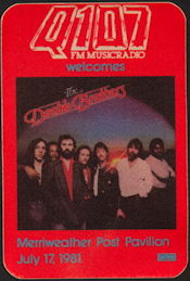 ##MUSICBP0439  - 1981 The Doobie Brothers Radio Promo OTTO Backstage Pass - Q107 - Merriweather Post Pavilion