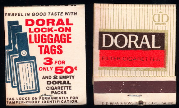 #TM100 - Full Unused Pack Front Cover Striker Doral Cigarette Matches