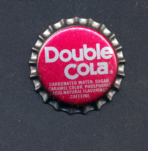 #BF163 - Group of 10 Red and Silver Double Cola Soda Caps