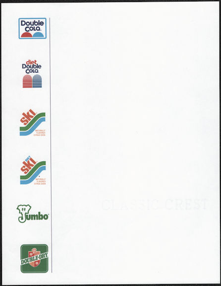#SOZ054  - Group of 12 Letterheads for Double Cola, Ski, Jumbo, and Double-Dry