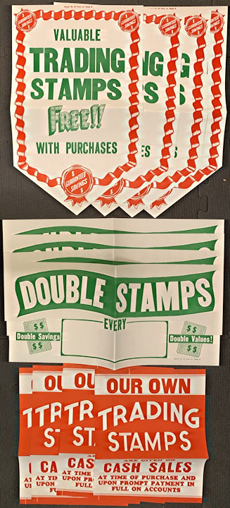 #SIGN212 - Group of 16 Large Double Discount Trading Stamp Posters