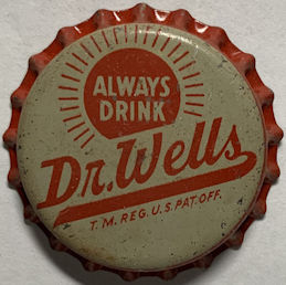 #BF227 - Uncommon Dr. Wells Cork Lined Soda Bottle Cap