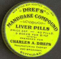 #CS314- Drefs' Mandrake Compound Liver Pills Tin