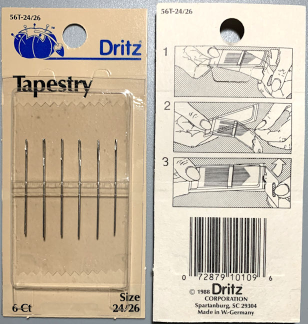 #MISCELLANEOUS363 - Group of Four Packs of Dritz Tapestry Needles - West Germany