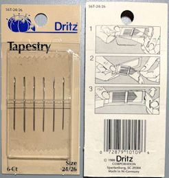 #MISCELLANEOUS363 - Group of Four Packs of Dritz Tapestry Needles - West Germany