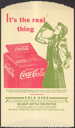#CC254 - Coca Cola Dry Server Picturing a Girl Carrying her Roller Skates at a Coke Cooler