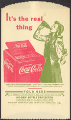 #CC254 - Coca Cola Dry Server Picturing a Girl Carrying her Roller Skates at a Coke Cooler