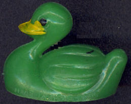 #TY423 - Brittle Hard Plastic Duck Baby Rattle