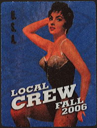 ##MUSICBP0472 - 2006 Bob Dylan OTTO Cloth Local Crew Backstage Pass from the Fall USA Tour - Pinup