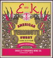 #ZLW114 - E and K American Sweet Vermouth Bottle Label