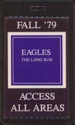 ##MUSICBP0461 - Rare Eagles 1979 Laminated OTTO Access All Areas Backstage pass from The Long Run Tour