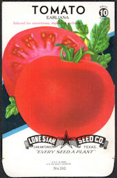 #CE081.1 - Earliana Tomato Lone Star 10¢ Seed P...