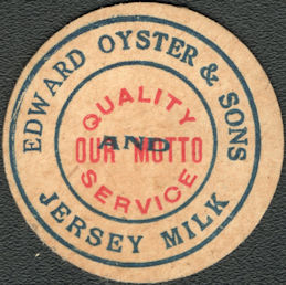 #DC235 - Edward Oyster & Sons Jersey Milk Bottl...