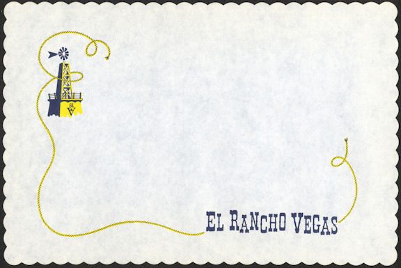 #MISCELLANEOUS266 - Group of 12 El Rancho Vegas Placemats