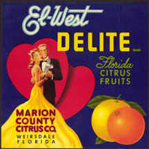 #ZLC258 - El-West Delite Florida Citrus Crate Label