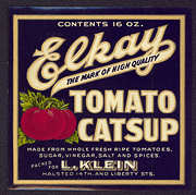 #ZBOT147 - Elkay Tomato Catsup Label