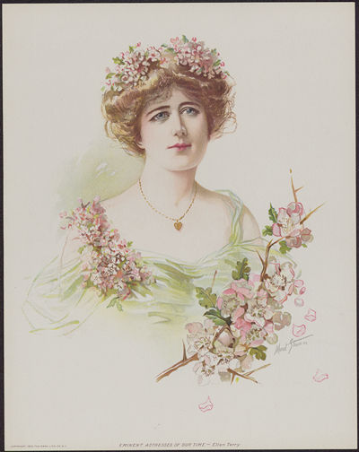 #MSPRINT167 - 1904 Victorian Print - Actress Ellen Terry